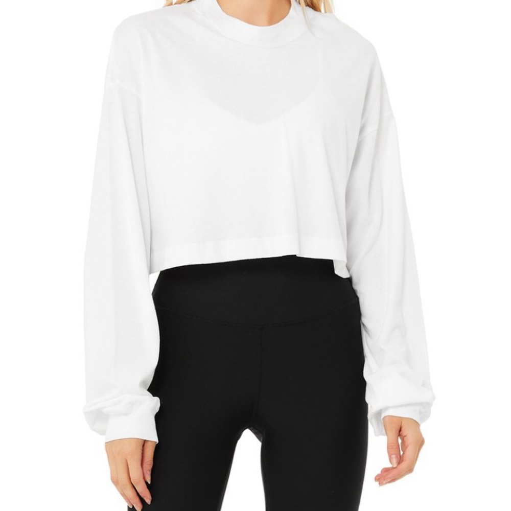 TRULY MADLY DEEPLY CROPPED OVERSIZED LONGSLEEVE